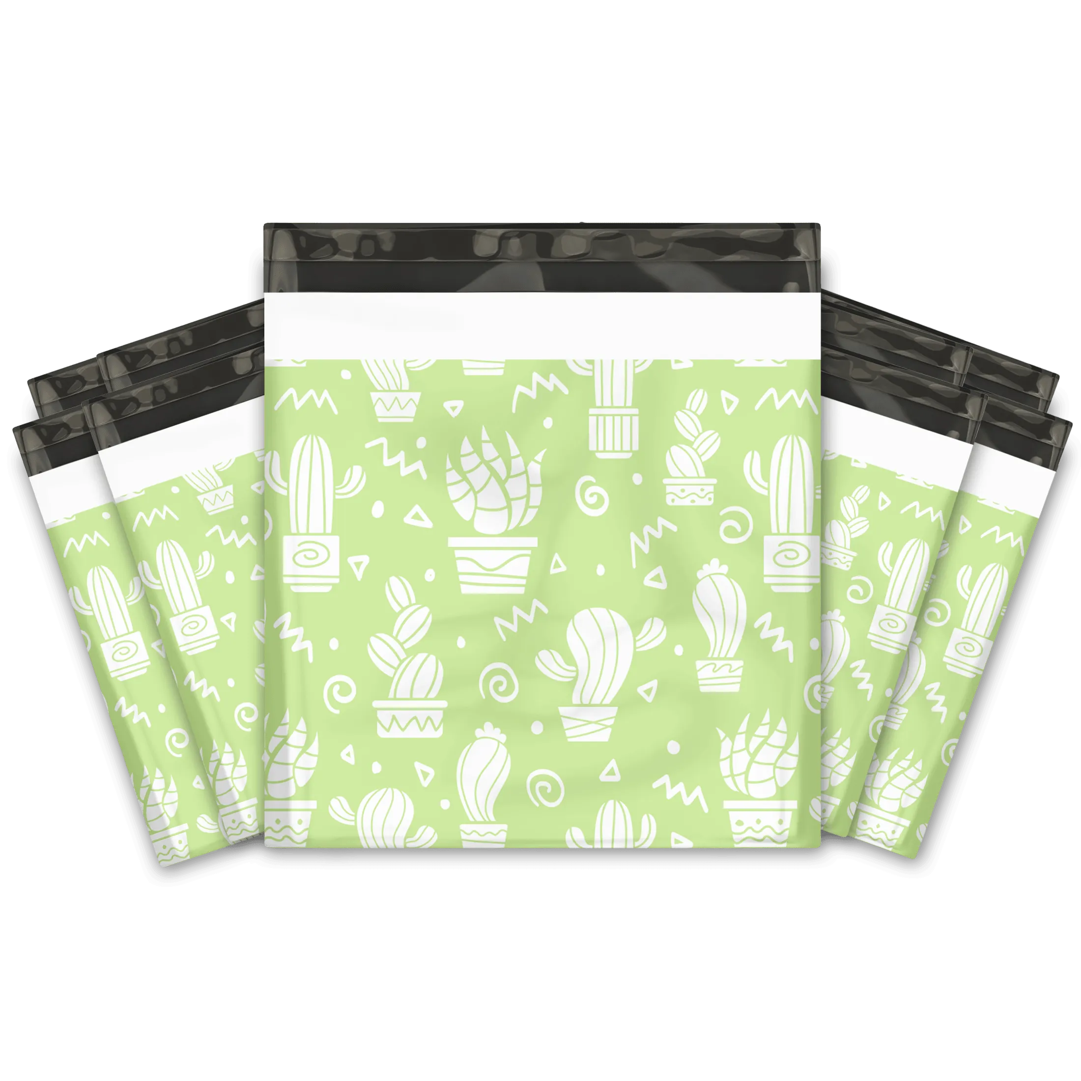 18x18" Green Cactus Designer Poly Mailers Shipping Envelopes Premium Printed Bags