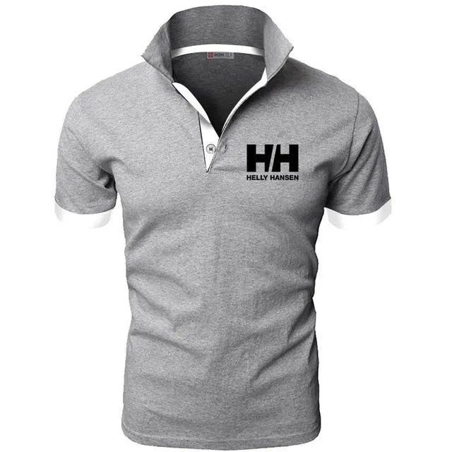 2019 New Fashion Helly Hansen Printed Men Polo Shirt Lapel Collar Slim Fit Tops Casual Classic Male Polos Shirts S-5XL