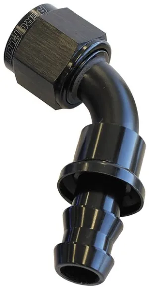 400 Series Push Lock 60° Hose End -10AN AF418-10BLK