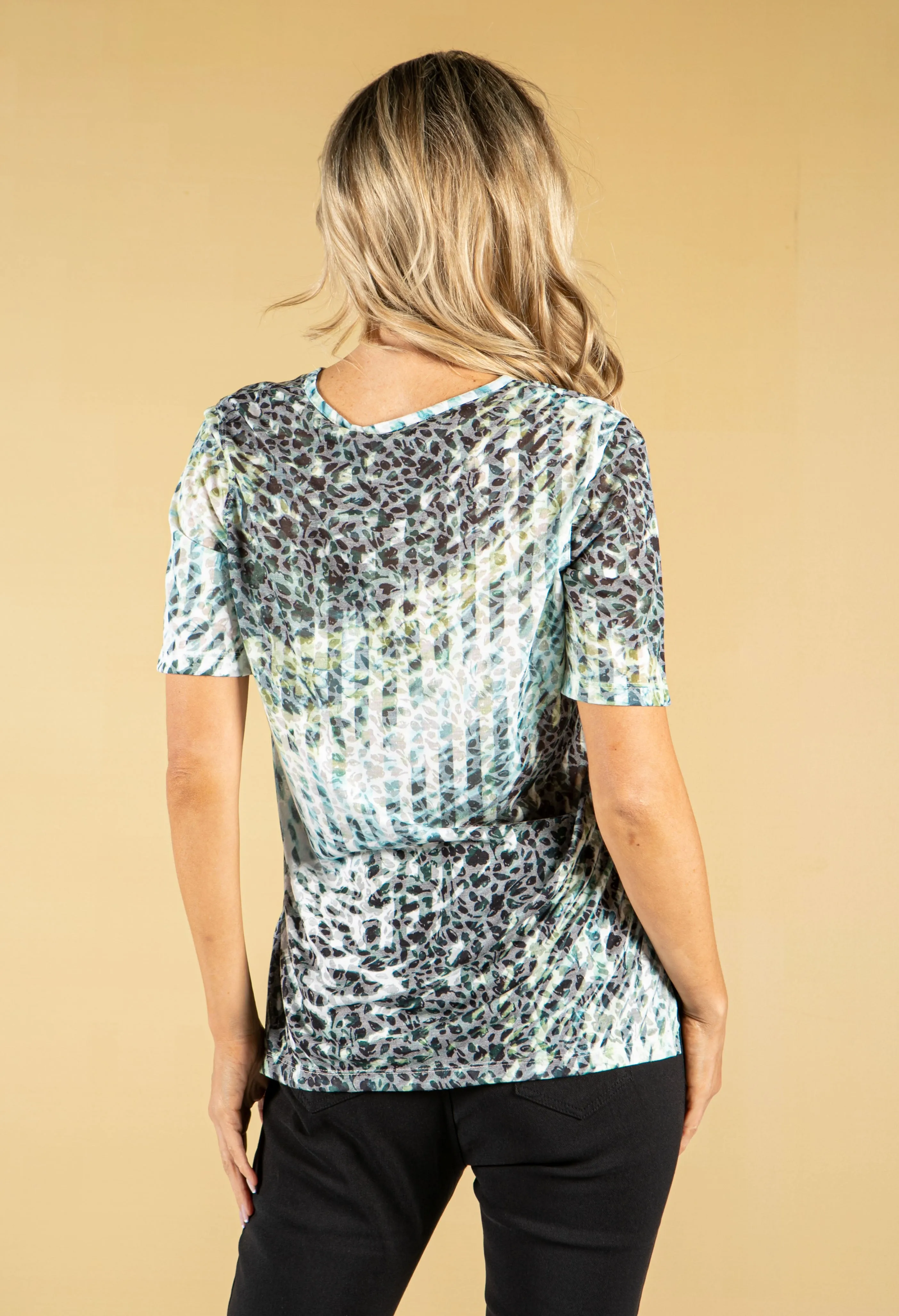 ABSTRACT LEOPARD PRINT TOP