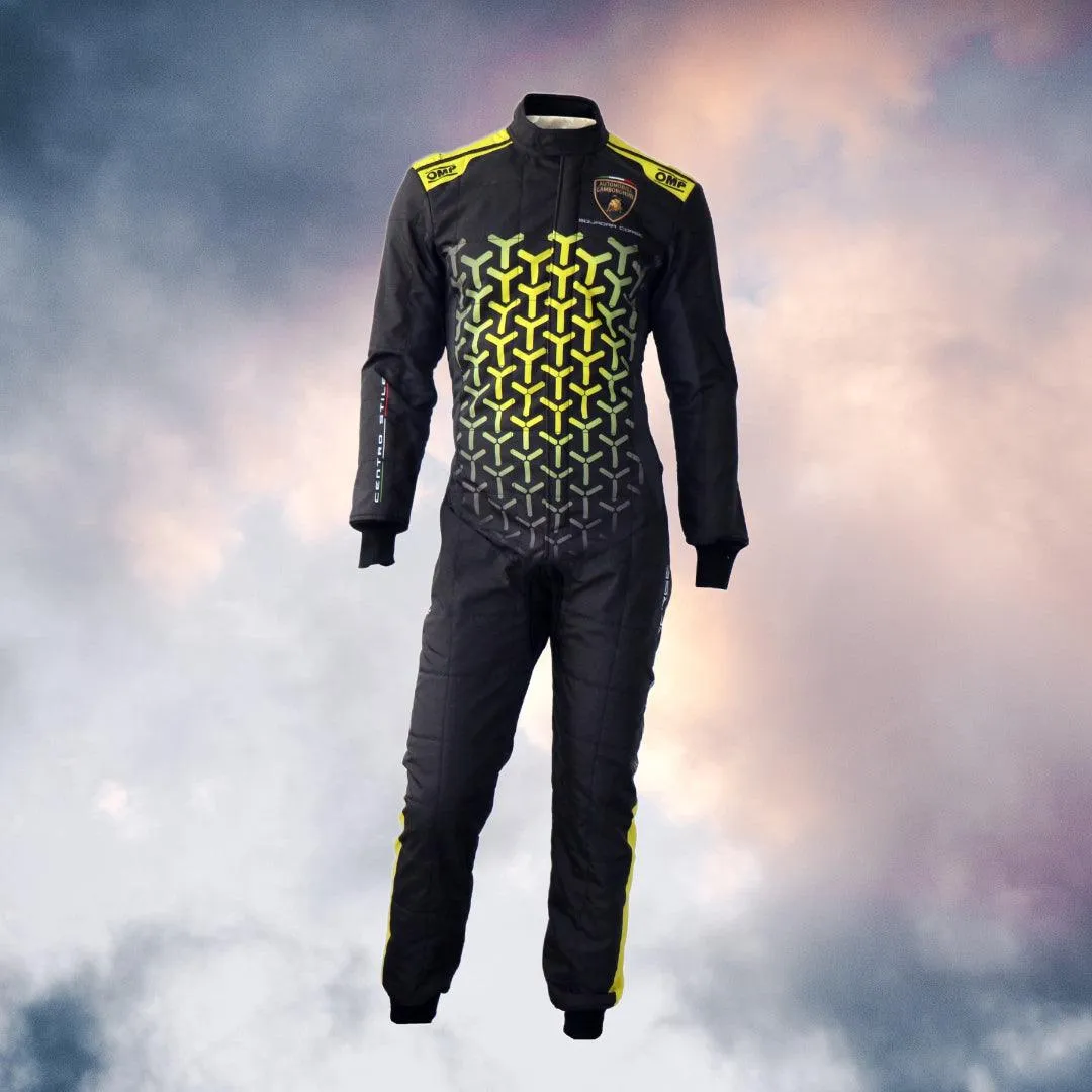 AUTOMOBILI-LAMBORGHINI SQUADRA CORSE OMP ONE ART “SPEED” PROFESSIONAL NEW RACE SUIT