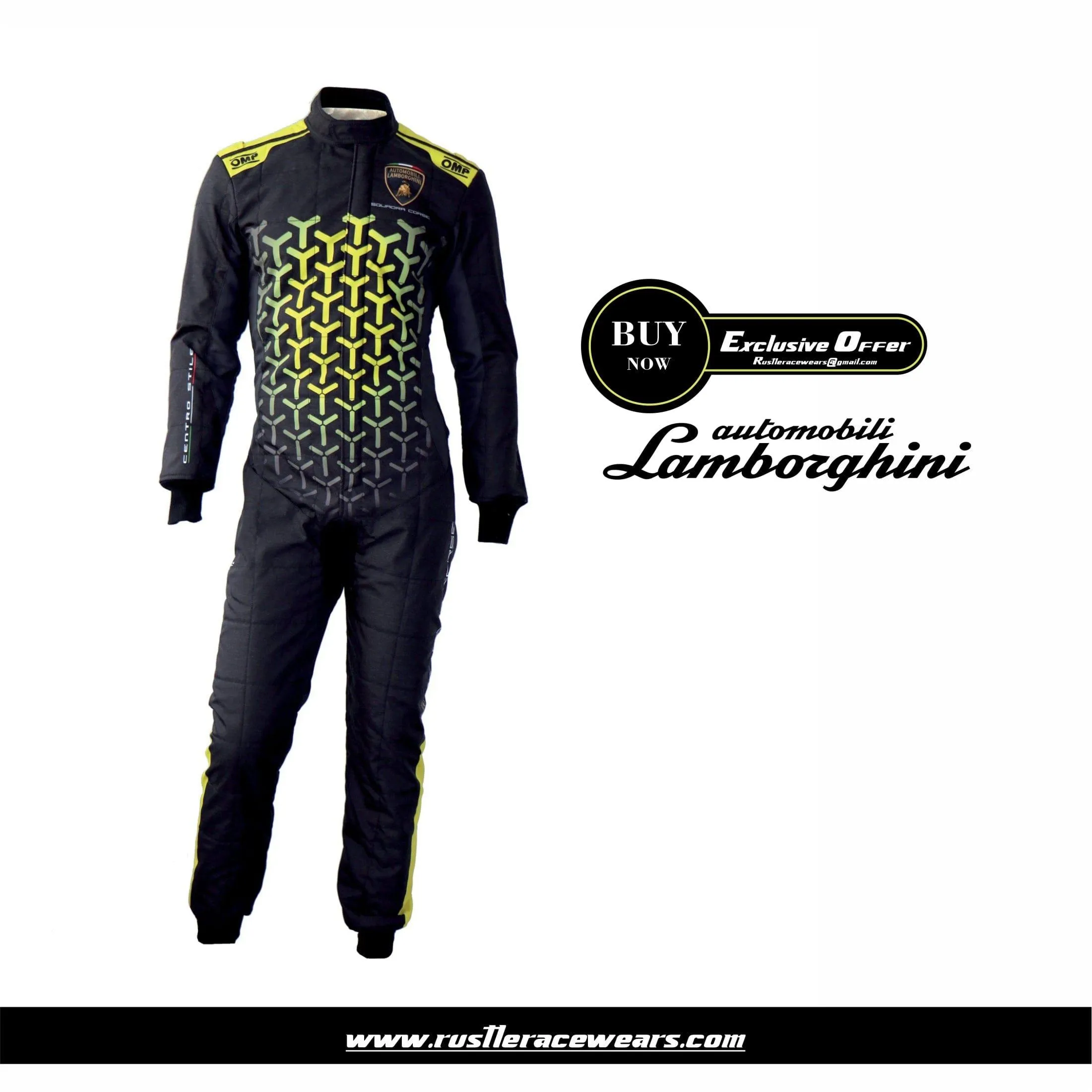 AUTOMOBILI-LAMBORGHINI SQUADRA CORSE OMP ONE ART “SPEED” PROFESSIONAL NEW RACE SUIT