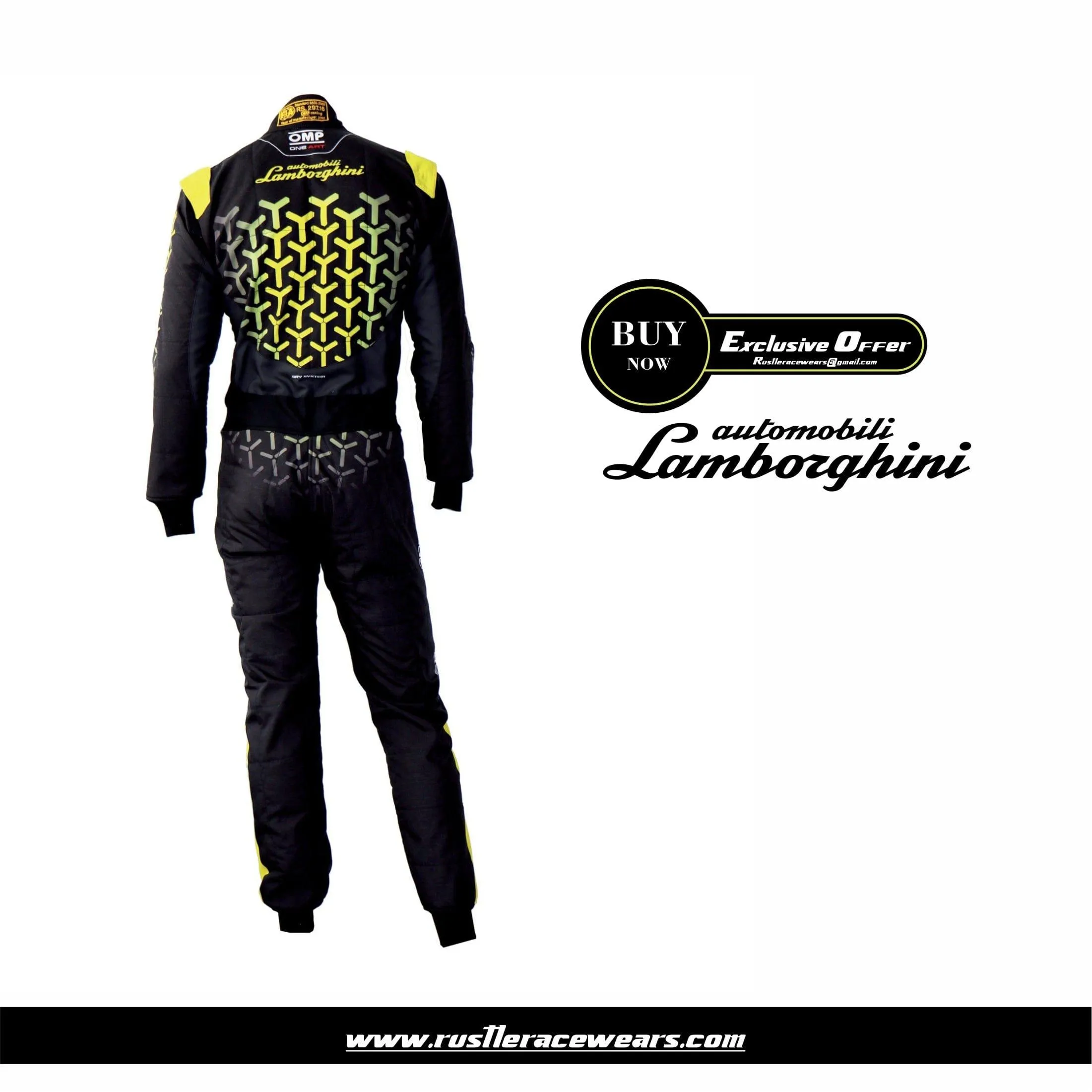 AUTOMOBILI-LAMBORGHINI SQUADRA CORSE OMP ONE ART “SPEED” PROFESSIONAL NEW RACE SUIT