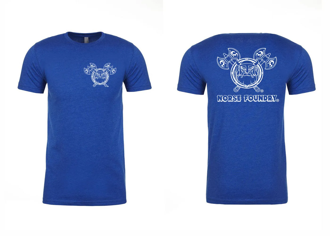 Blue and White Next Level  Soft T-Shirt