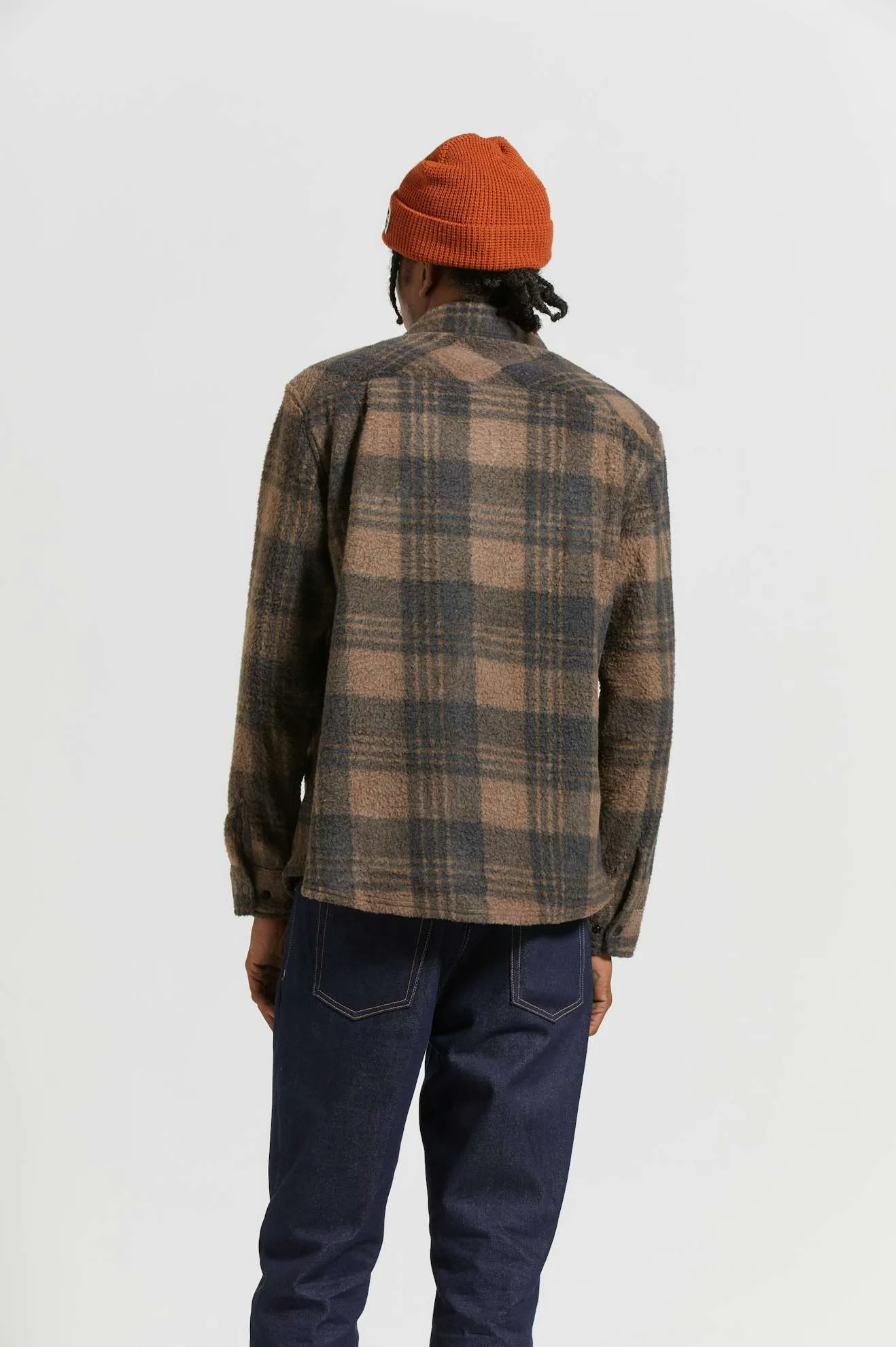 Bowery Arctic Stretch L/S Fleece - Burro Brown/Black Plaid