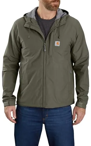 Carhartt 104671 Men's Big & Tall Rain Defender Relaxed Fit Lightweight Jacket, Dusty Olive