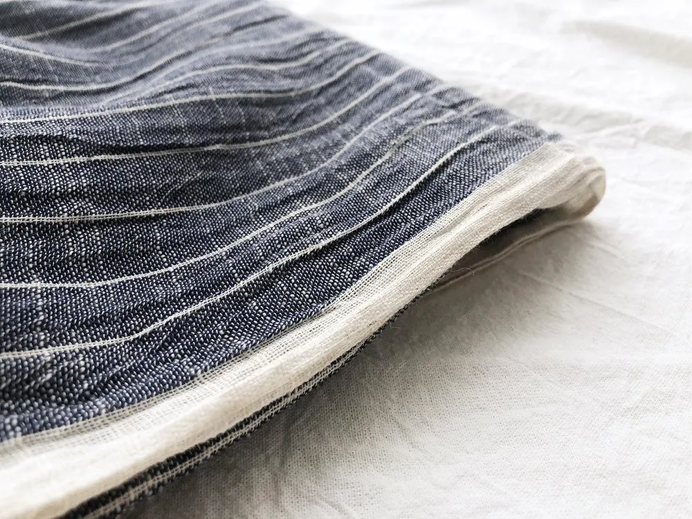 Casual Linen Stripe Scarf