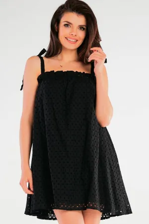 Chic Cotton Pleated Flare Day Dress