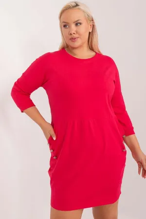 Chic Functional Plus Size Cotton Dress for Everyday Wear