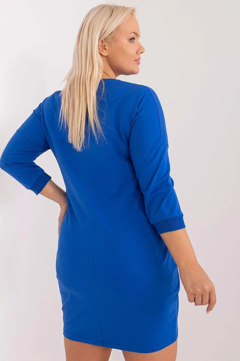 Chic Functional Plus Size Cotton Dress for Everyday Wear