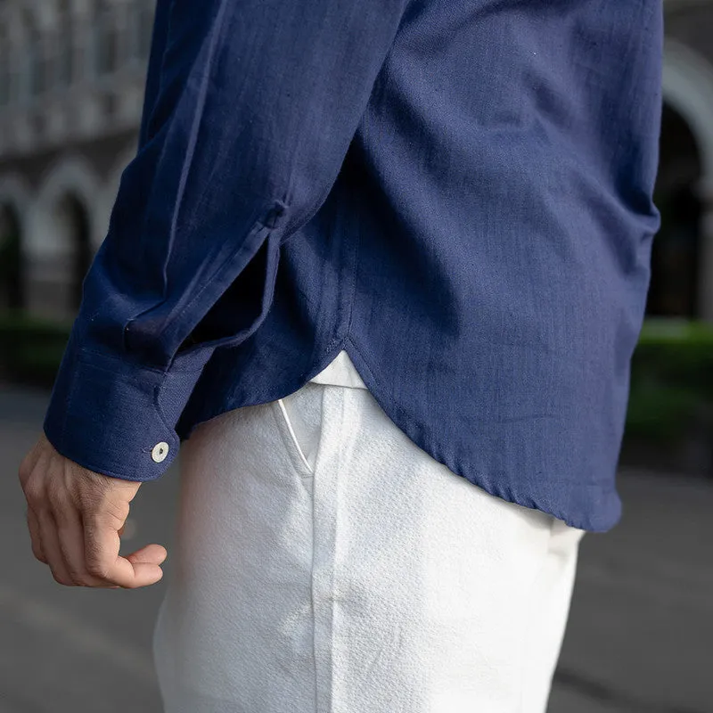 Cotton Blue Shirt for Men | Full Sleeves