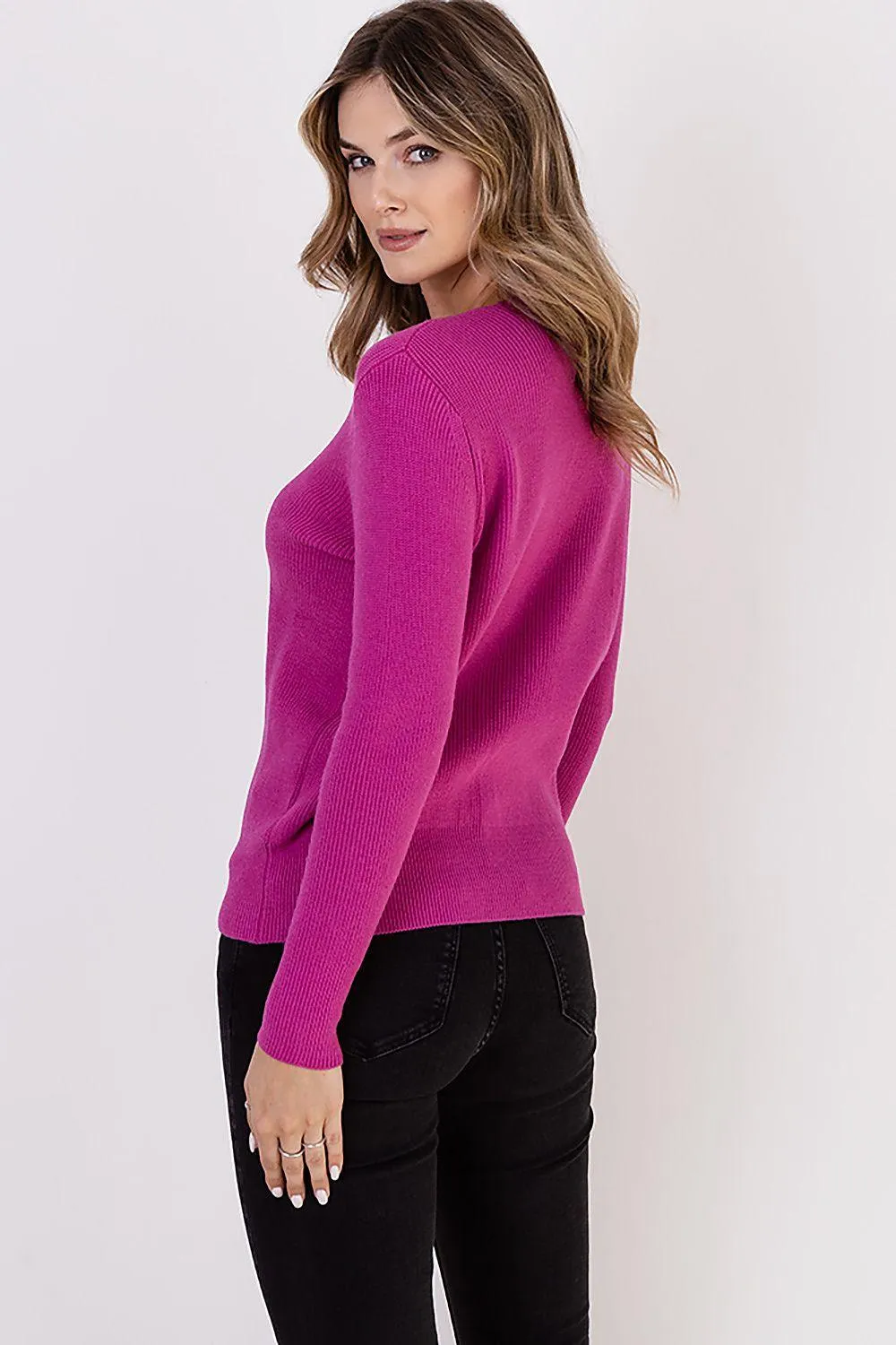 Cozy Heart-Embellished Knit Jumper