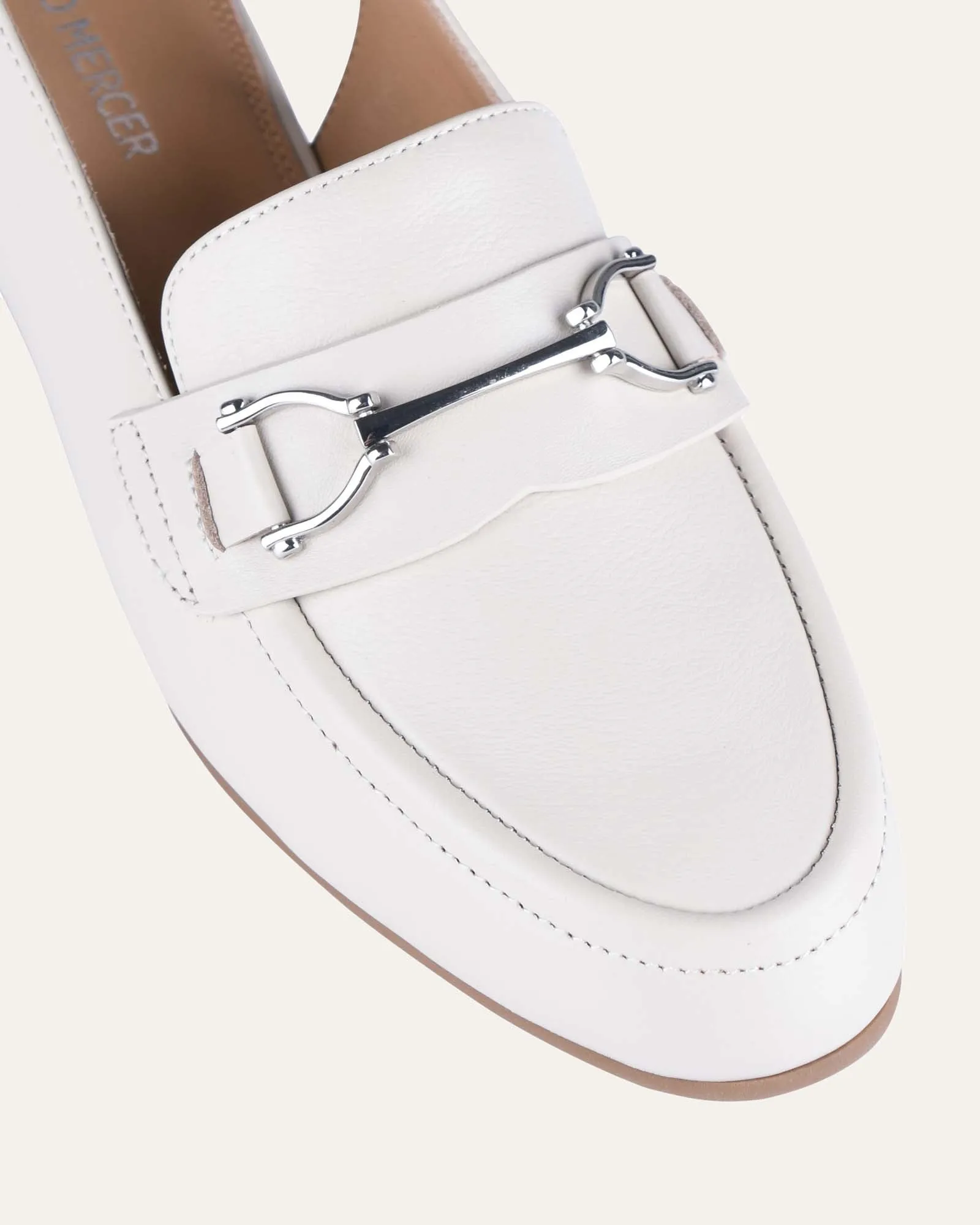 DIXIE CASUAL FLATS BONE LEATHER