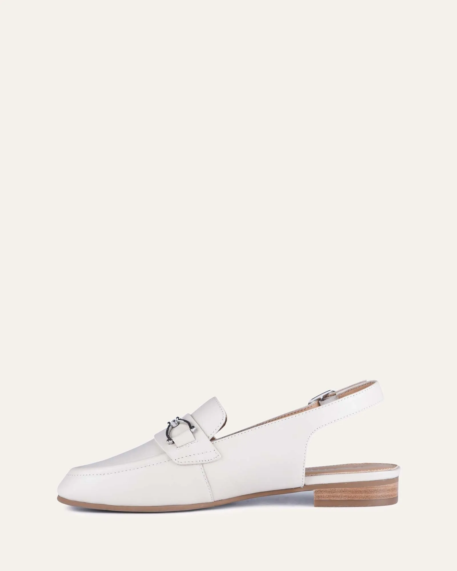 DIXIE CASUAL FLATS BONE LEATHER