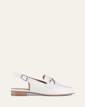 DIXIE CASUAL FLATS BONE LEATHER