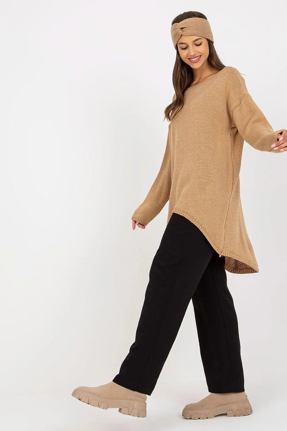 Elegant Boatneck Pullover Sweater