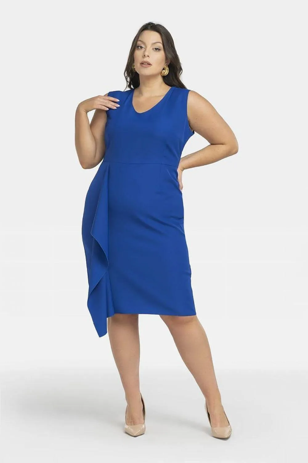 Elegant Mila Plus Size Midi Dress