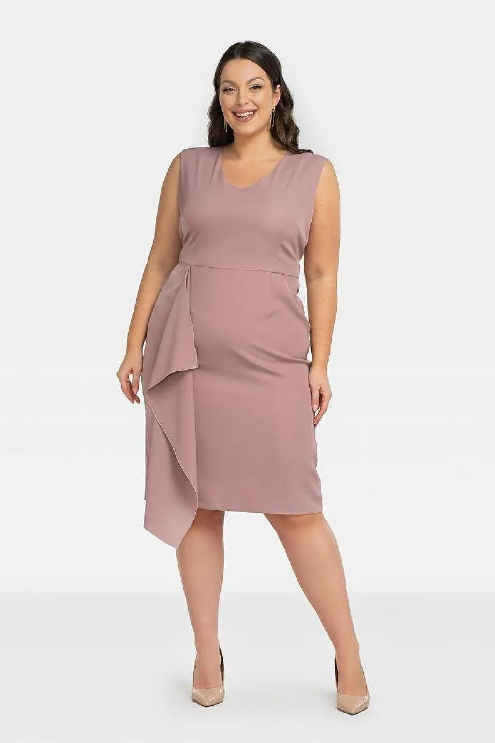 Elegant Mila Plus Size Midi Dress