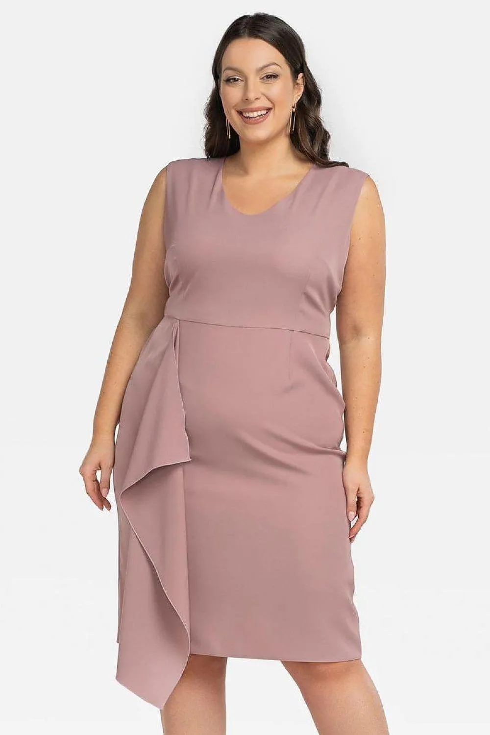 Elegant Mila Plus Size Midi Dress