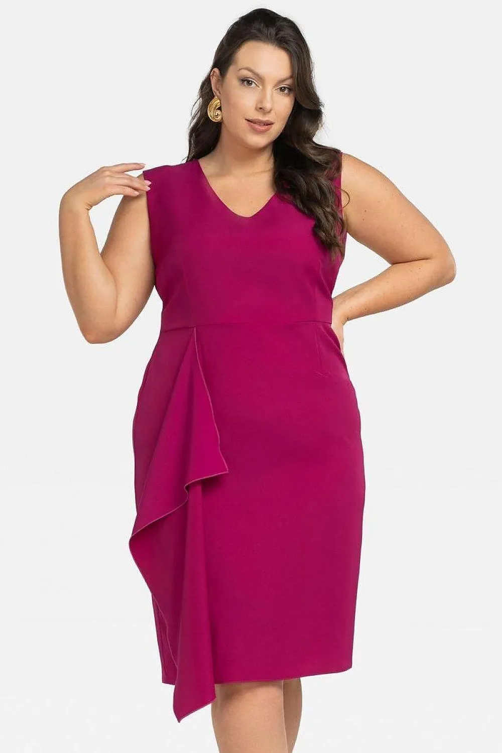 Elegant Mila Plus Size Midi Dress