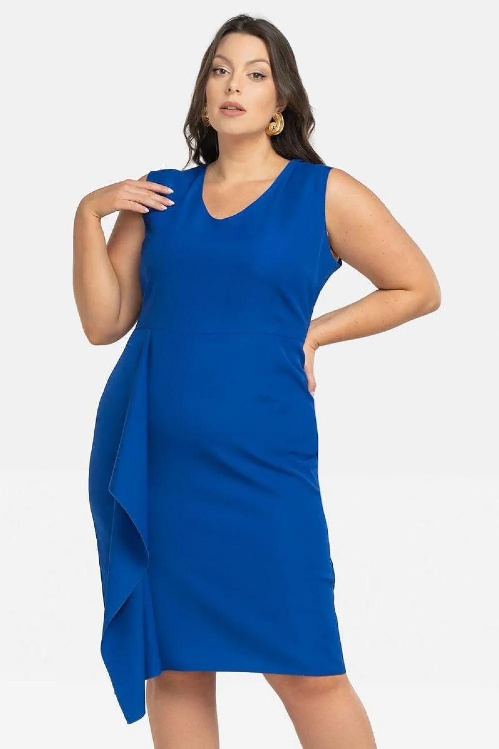 Elegant Mila Plus Size Midi Dress