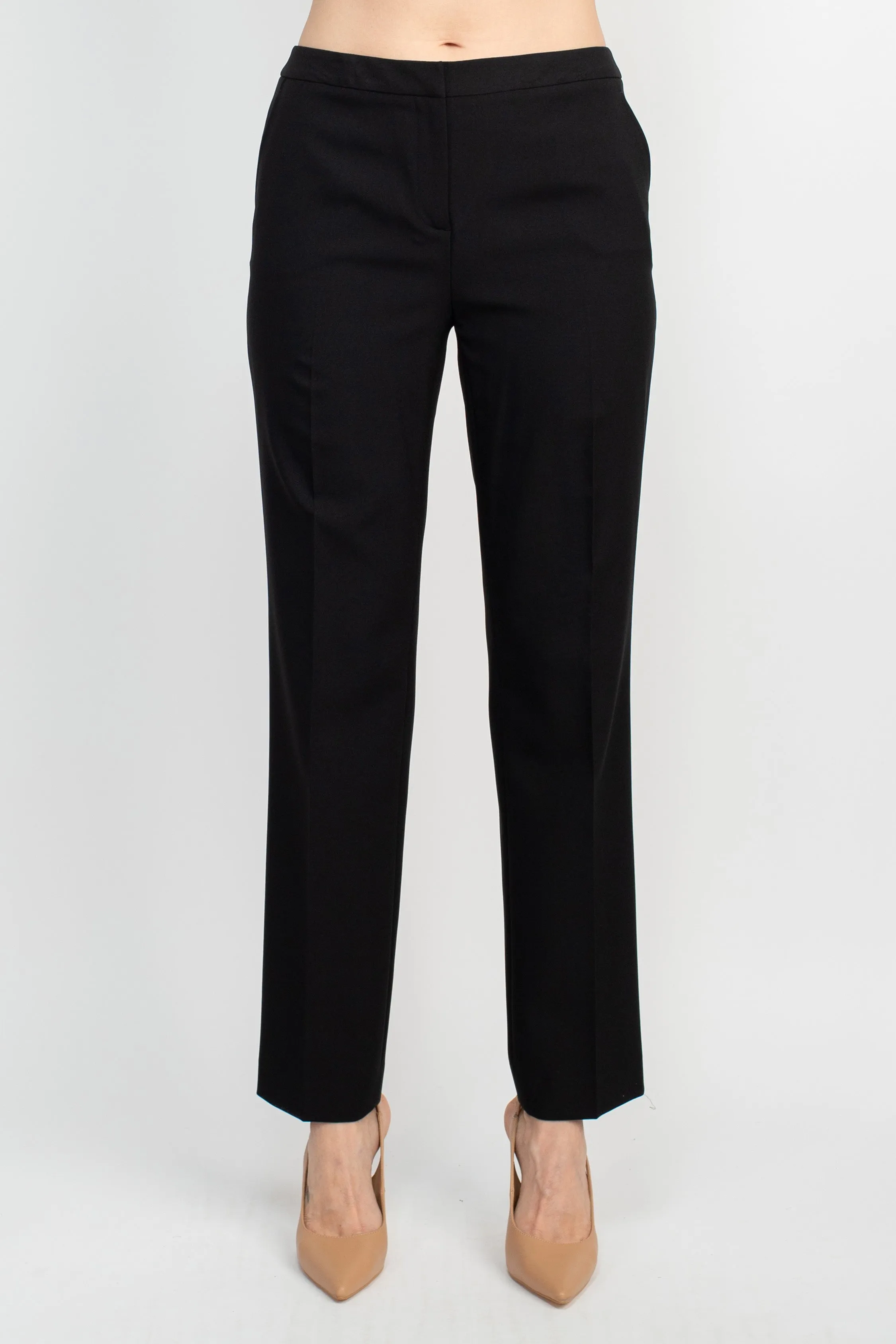 Emily Notched Collar 2 Button Long Sleeve Flap Pockets Pant Suit