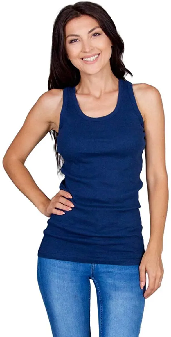 Emprella Tank Tops for Women 3 Pack Assorted Ribbed Racerback Tanks