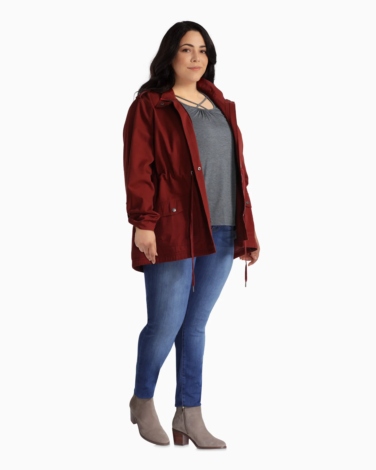 Evergreen Anorak Jacket | Burgundy