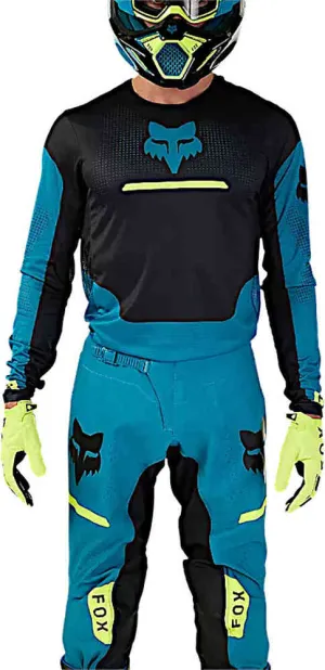 Flexair Motocross Pants with FOX Optical Lenses, Blue-Black