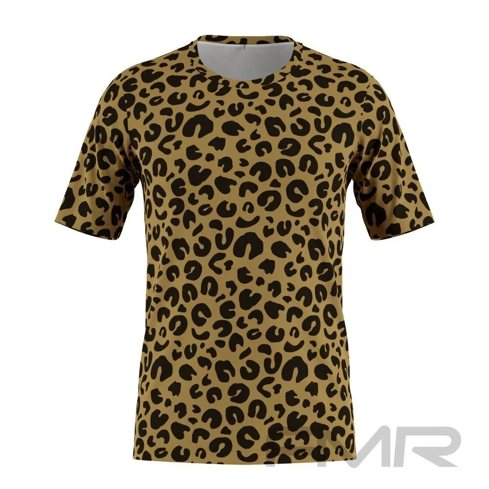 FMR Men's Leopard Print Short Sleeve Shirt