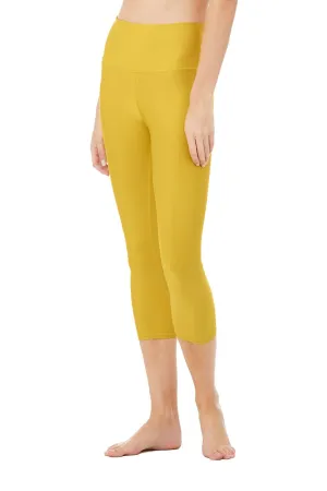 High-Waist Airlift Capri - Sulphur