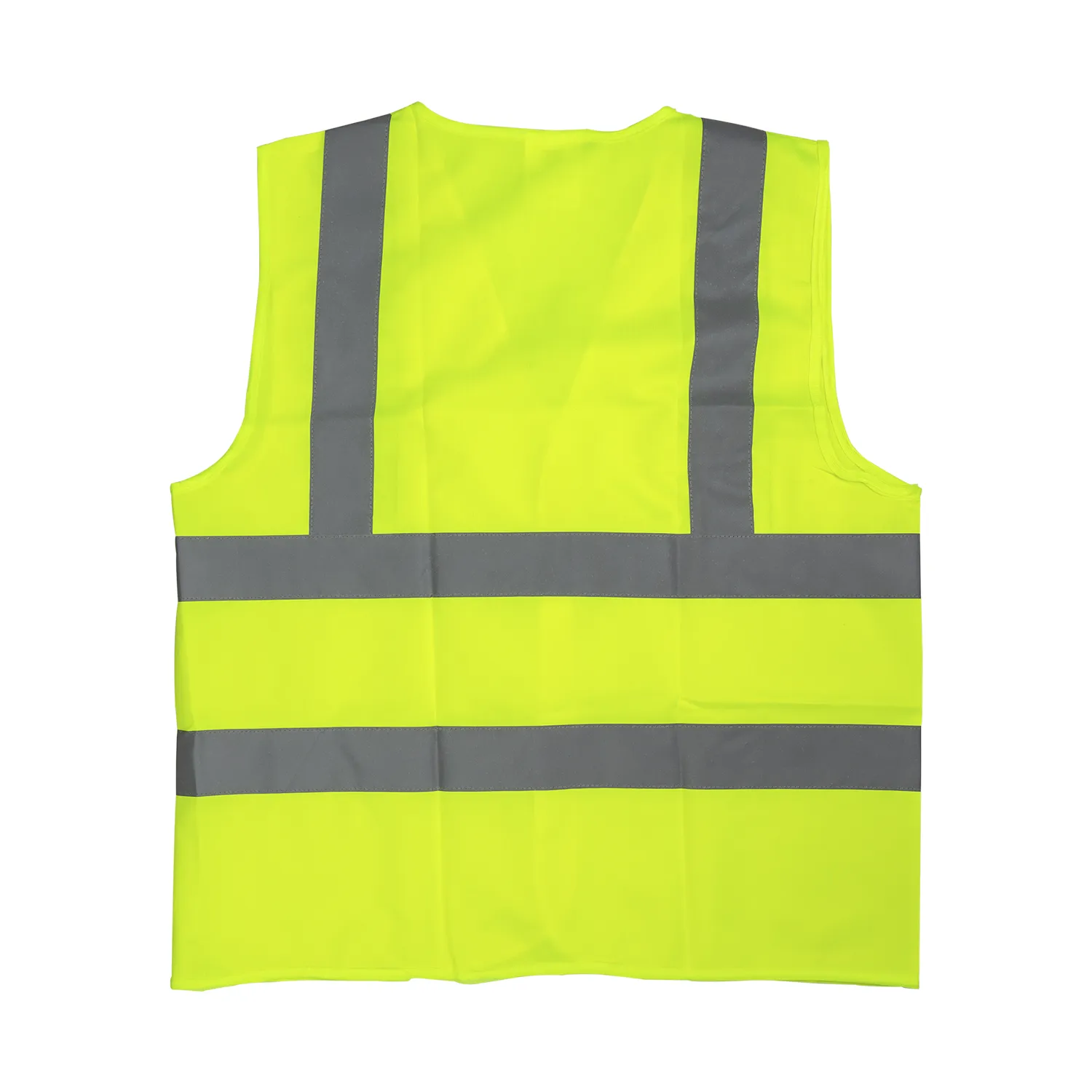 Karat High Visibility Reflective Safety Vest with Velcro Fastening (Yellow), Large - 1 pc