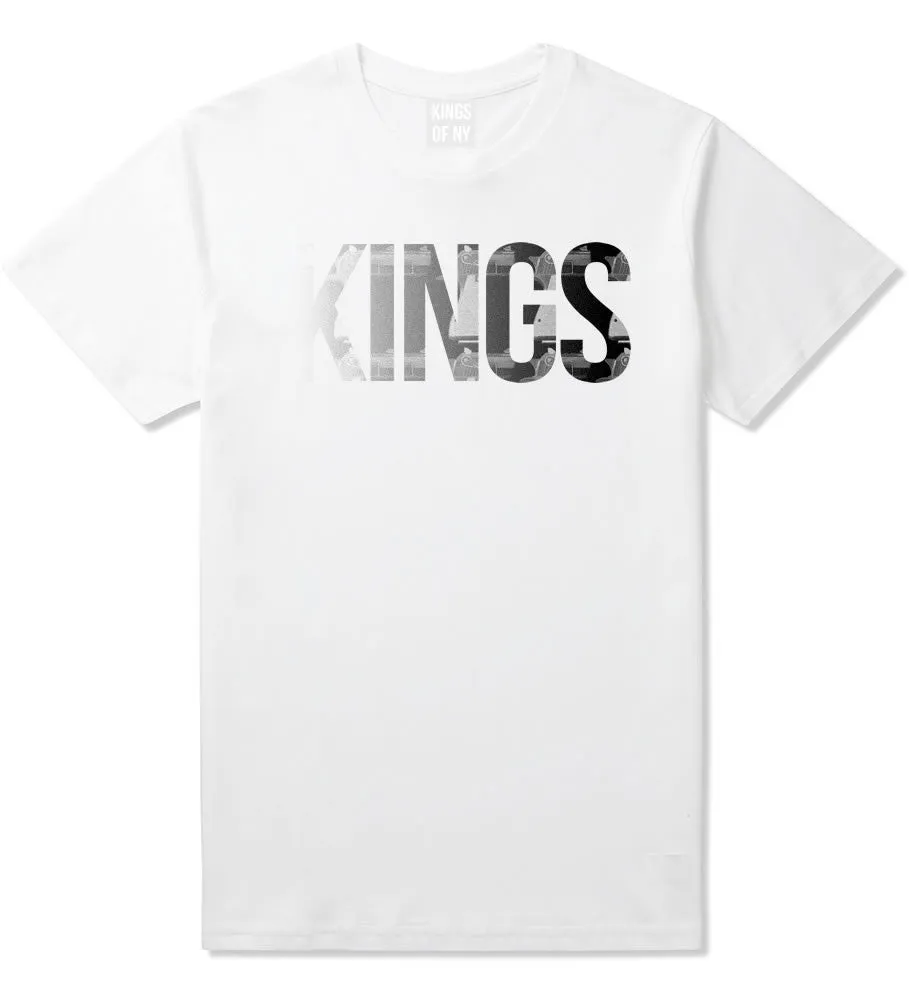 KINGS Gun Pattern Print T-Shirt