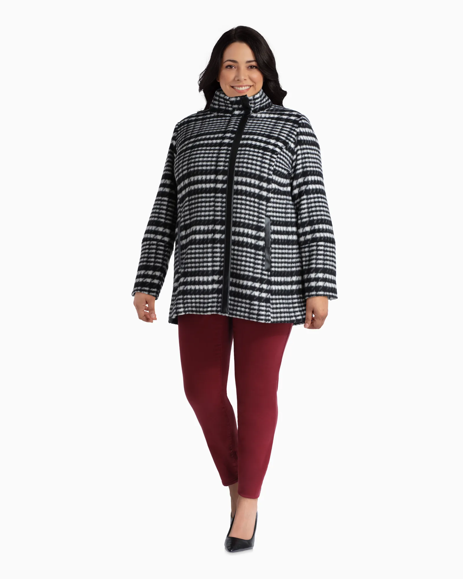 Lantana Statement Coat | Black / White