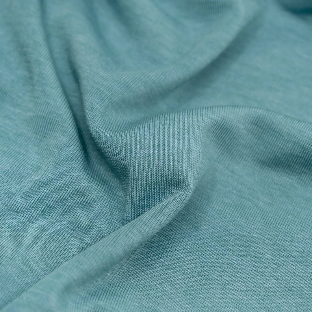 Layer Up Lyocell Wool Blend Jersey - Turquoise