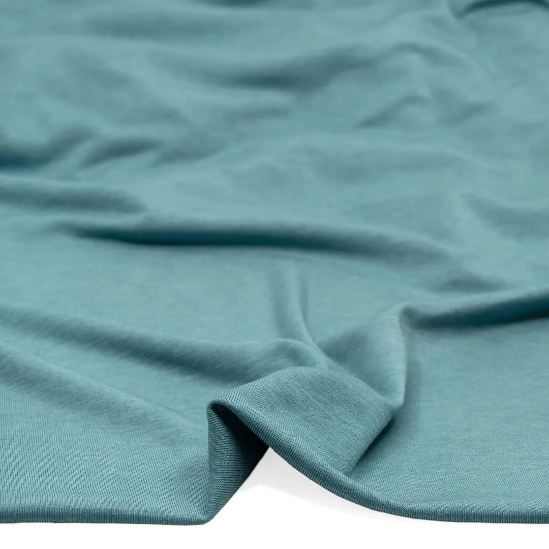 Layer Up Lyocell Wool Blend Jersey - Turquoise