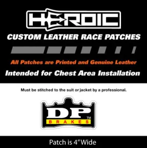 Leather Printed Patches - DP Brakes 4" Back Patch