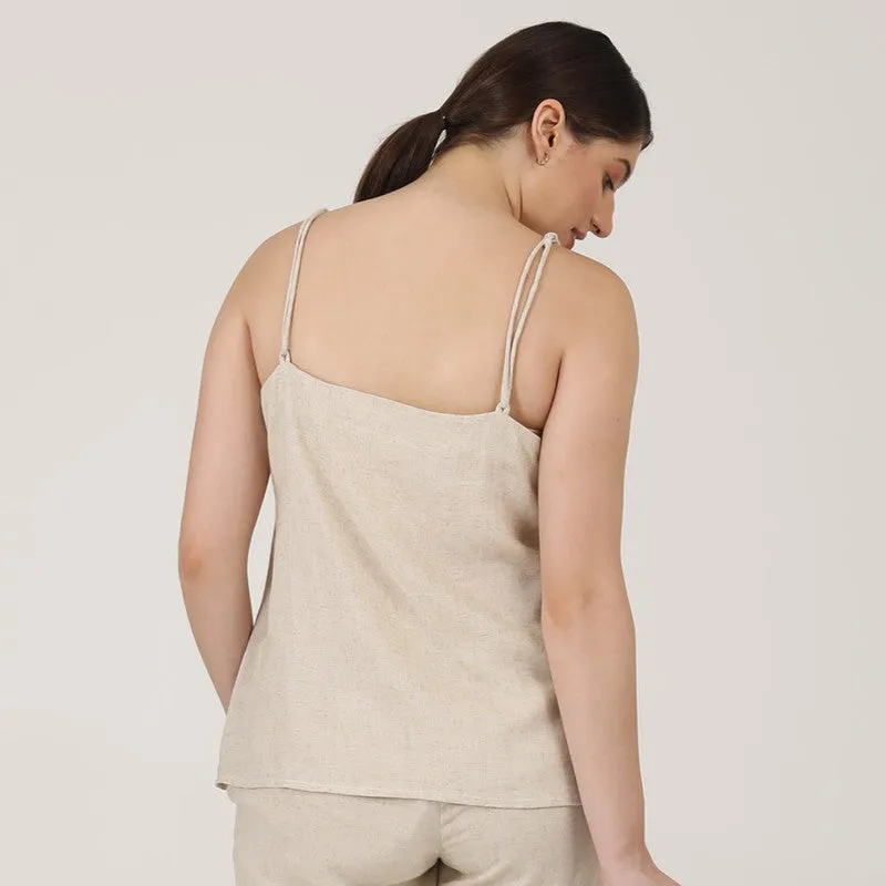 Linen Slip Top for Women | Beige