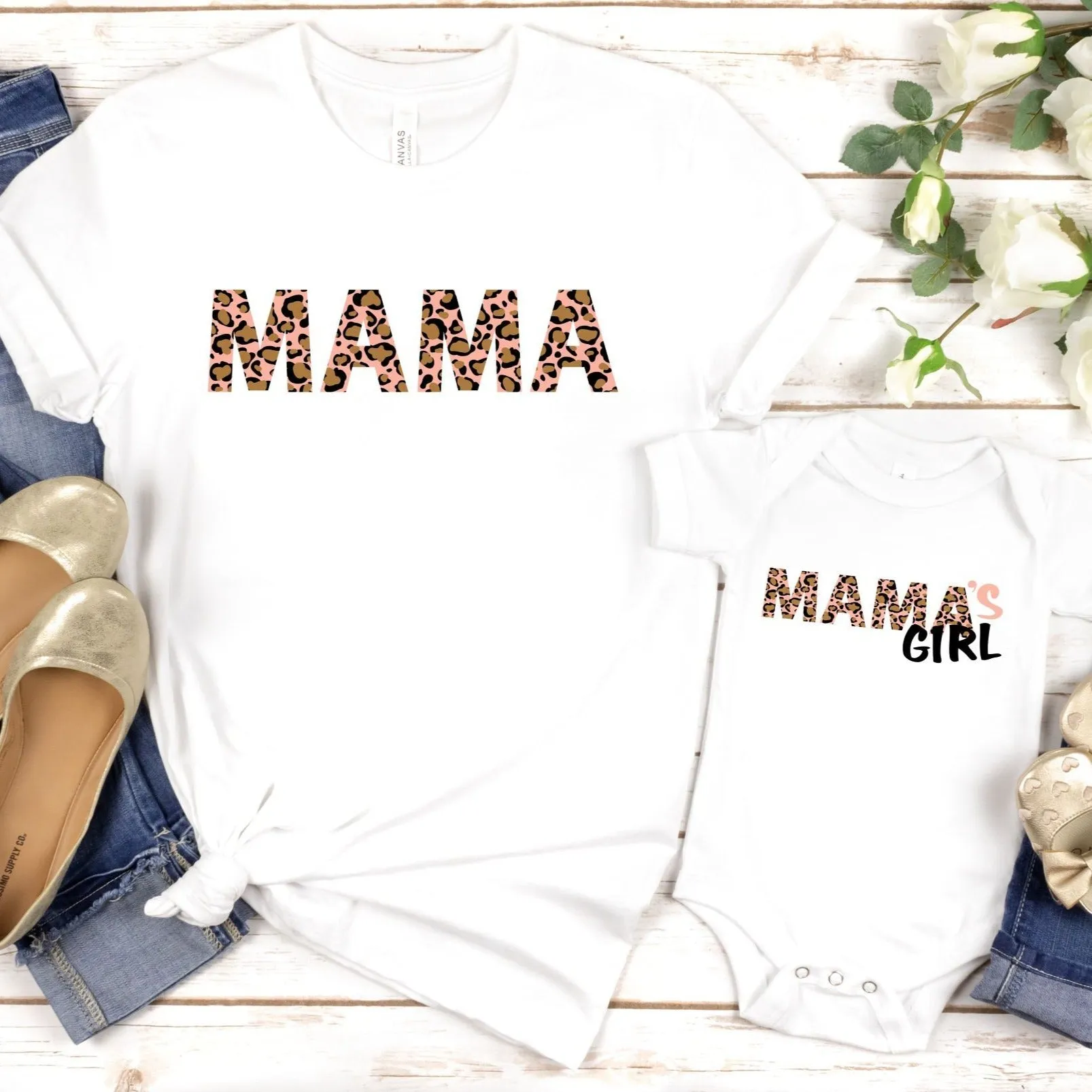 Mama & Mama's Girl Mother & Daughter Matching T shirt Set