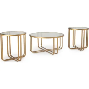 Milloton 3 Pack Tables - Gold