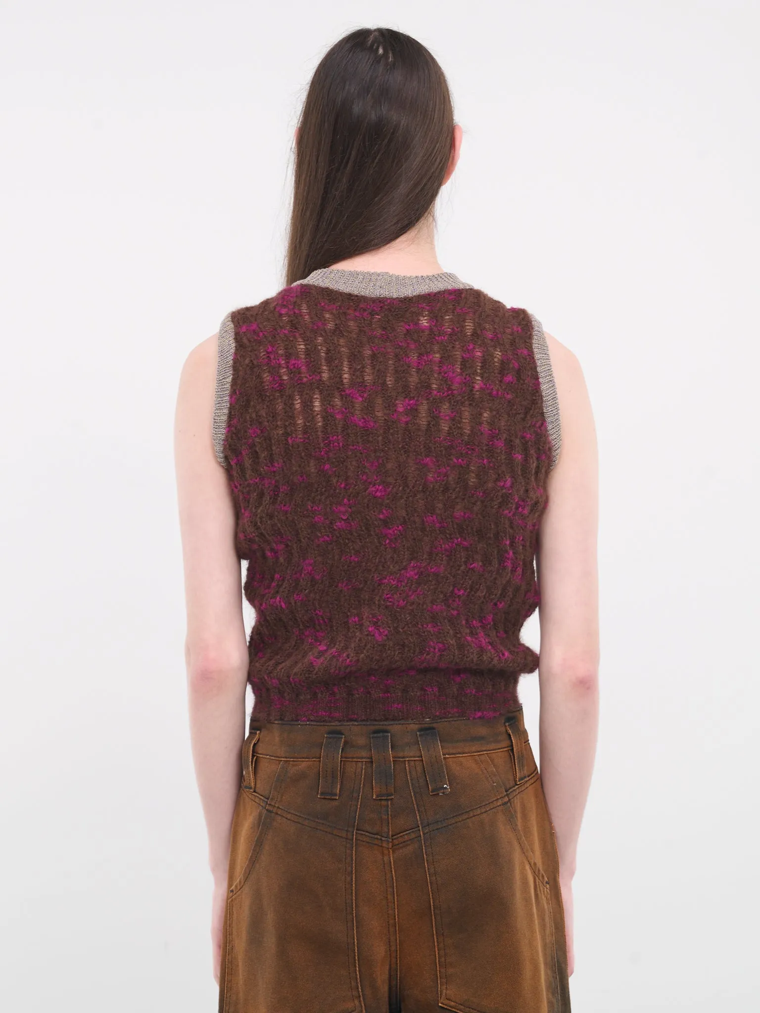 Mohair Knit Vest (8057-EL-S-SANGUINE)