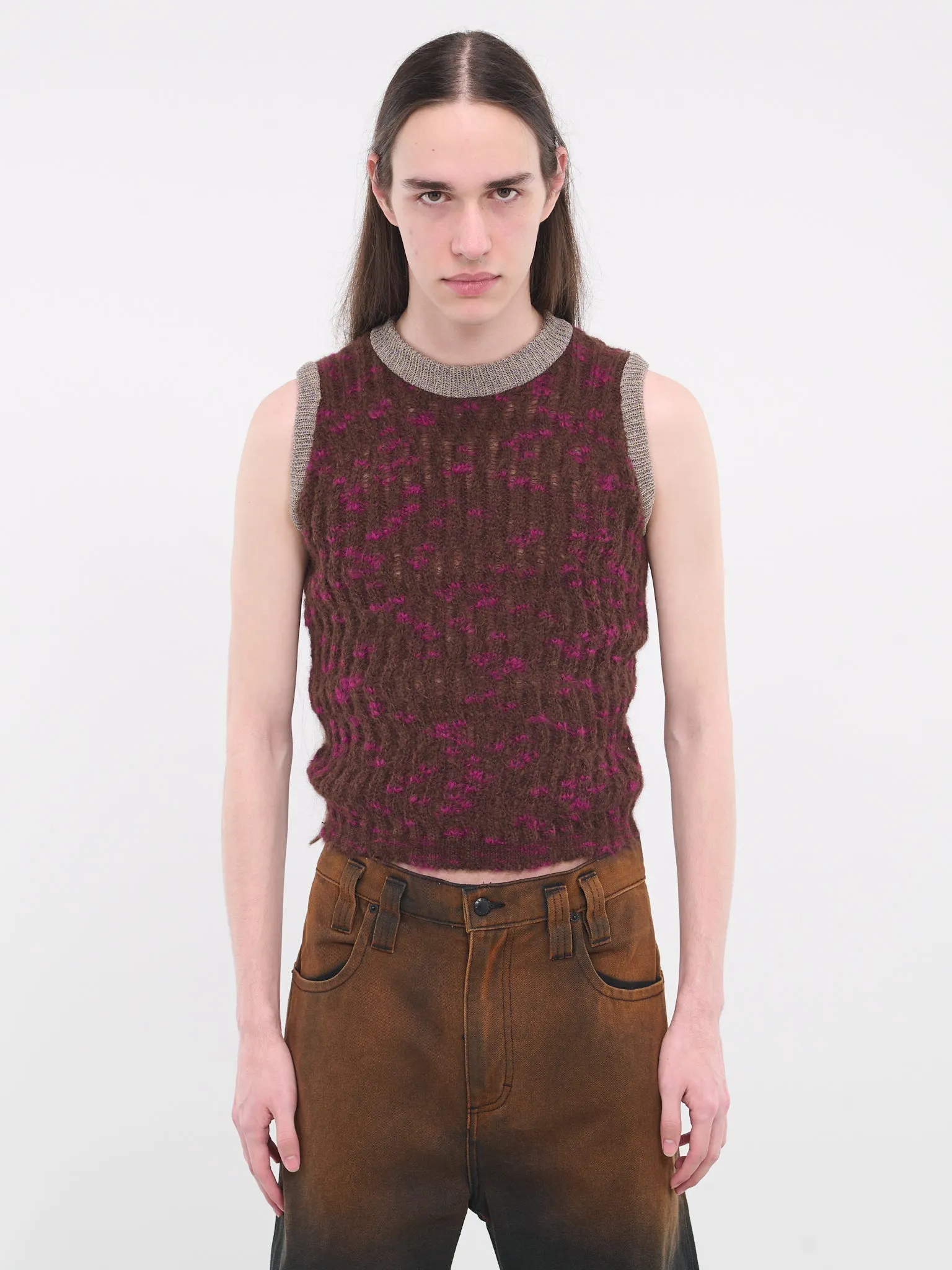 Mohair Knit Vest (8057-EL-S-SANGUINE)