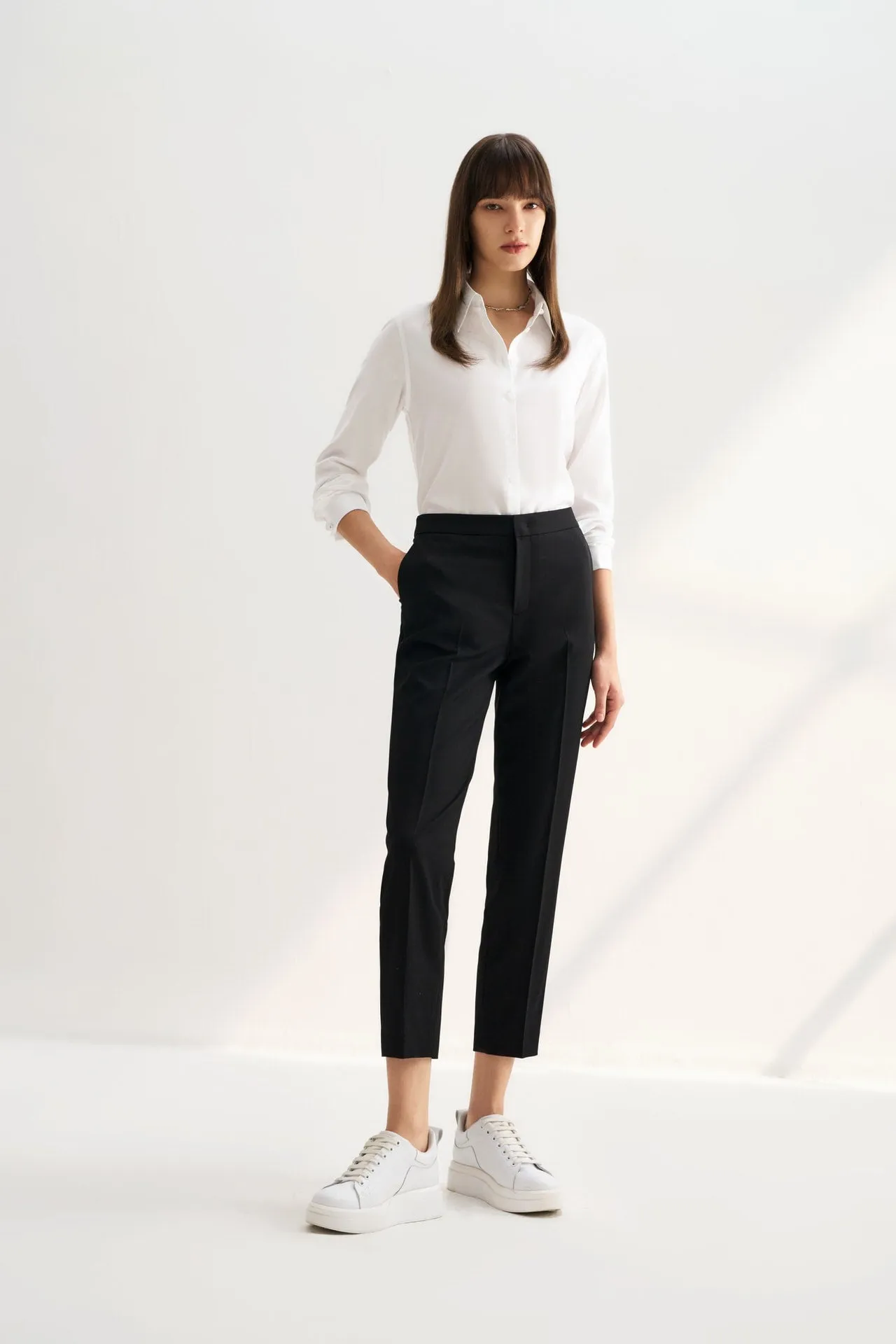 Multi-way Stretch Modal Cigarette Suit Pants