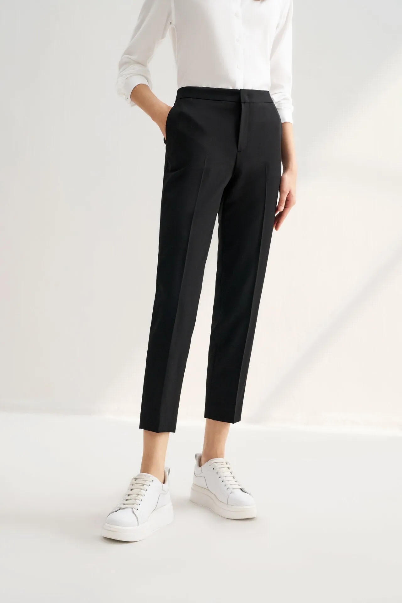 Multi-way Stretch Modal Cigarette Suit Pants