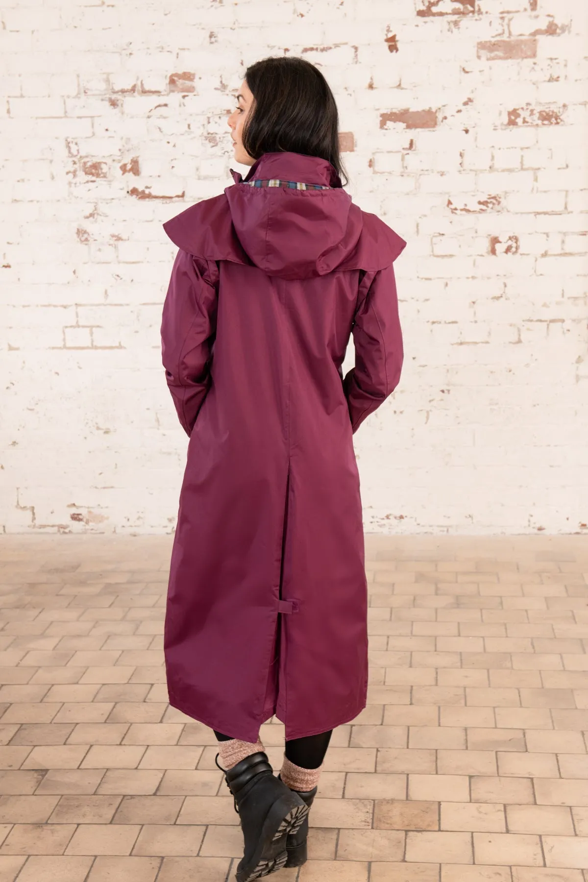 Outback Full Length Waterproof Raincoat - Plum