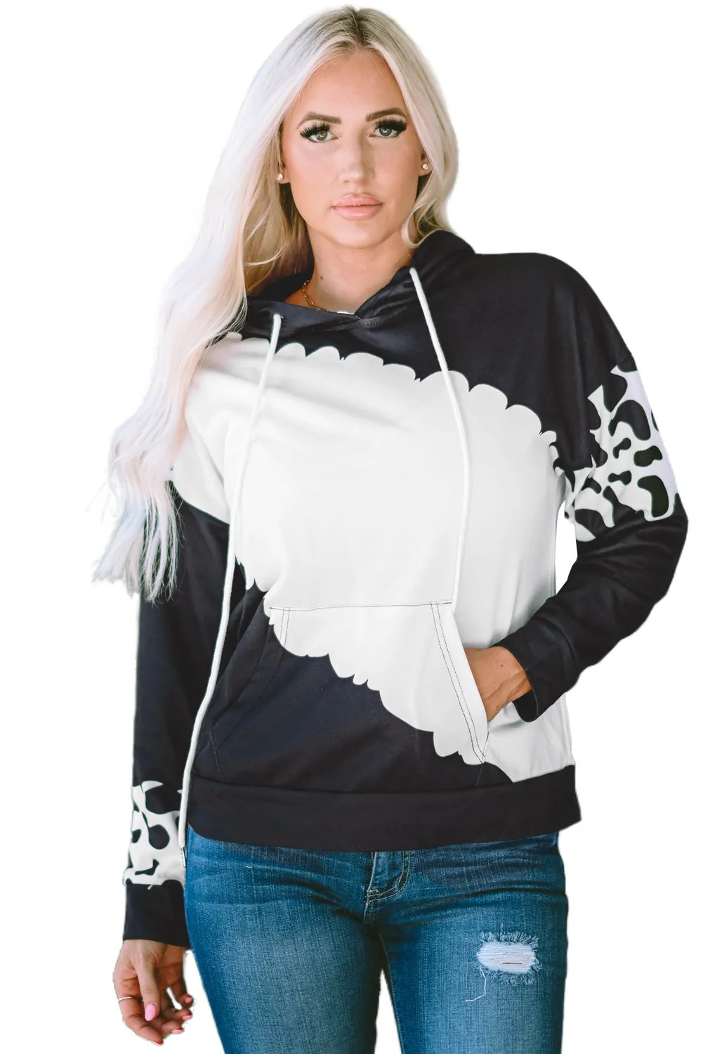 Pocketed Drawstring Pullover Hoodie