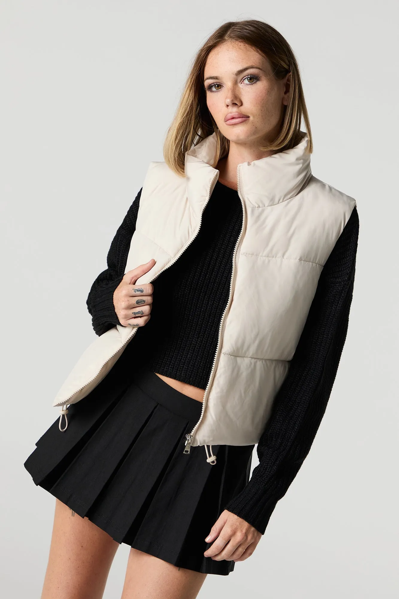 Toggle Hem Puffer Vest