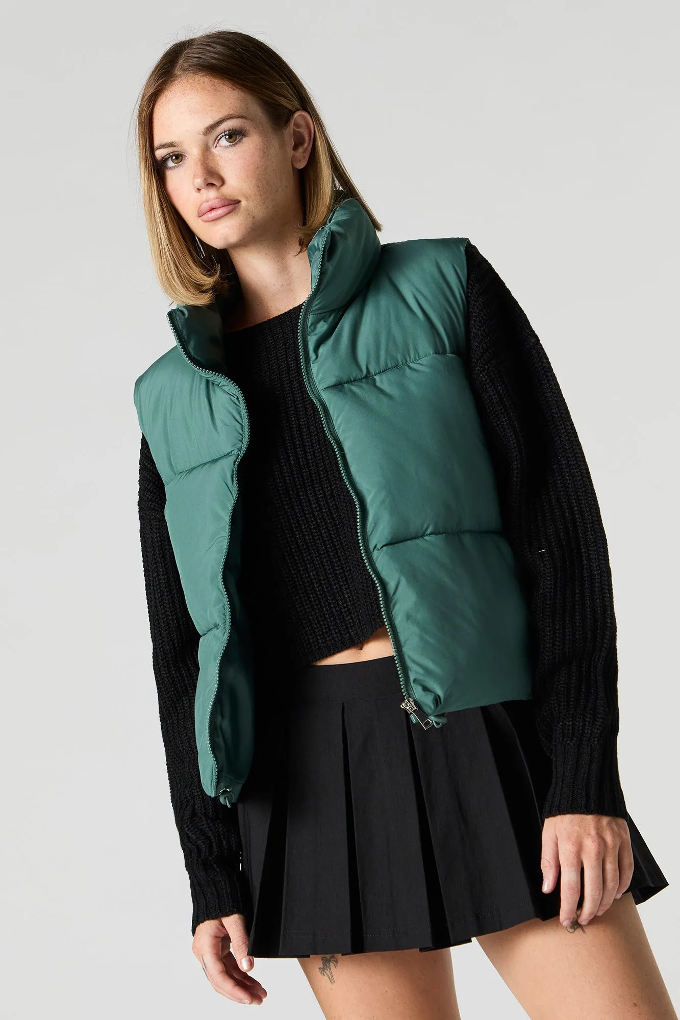 Toggle Hem Puffer Vest