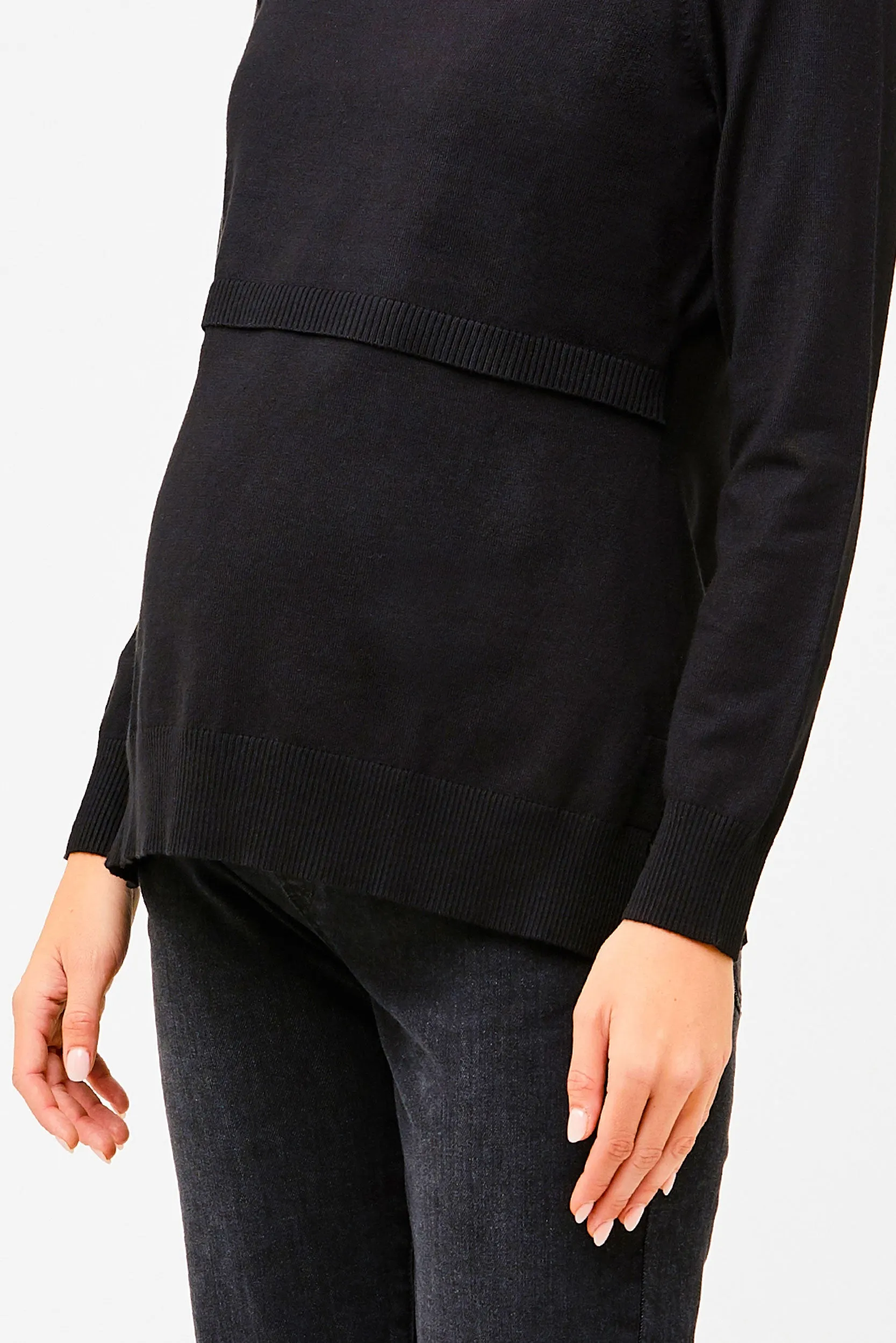 Toni Maternity & Nursing Knit Caviar by Ripe