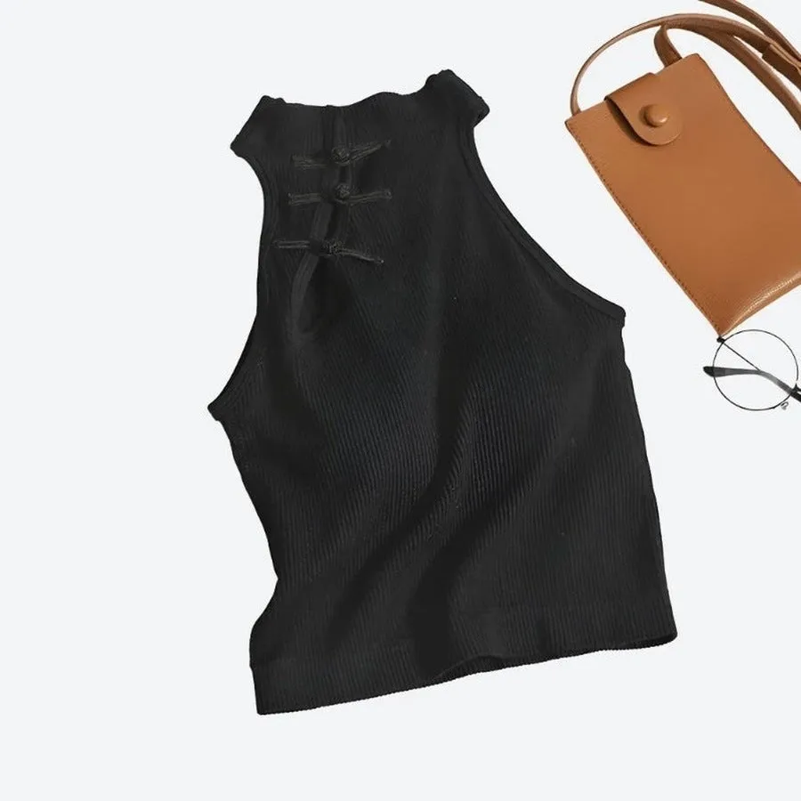 Trendy Ribbed Sleeveless Tops